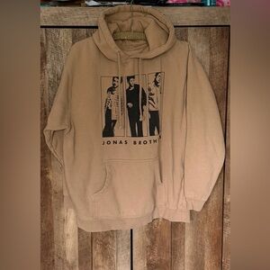 Jonas Brothers Tan Hoodie Size Large